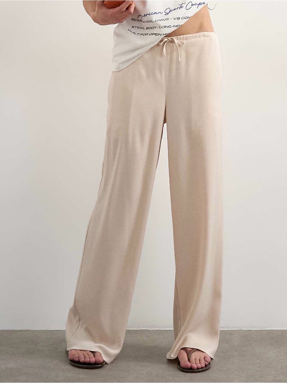 Topshop Satin Wide Leg Pants